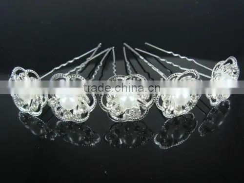HP209 Flower Indian Bridal Decorative Hair Pin photo-2