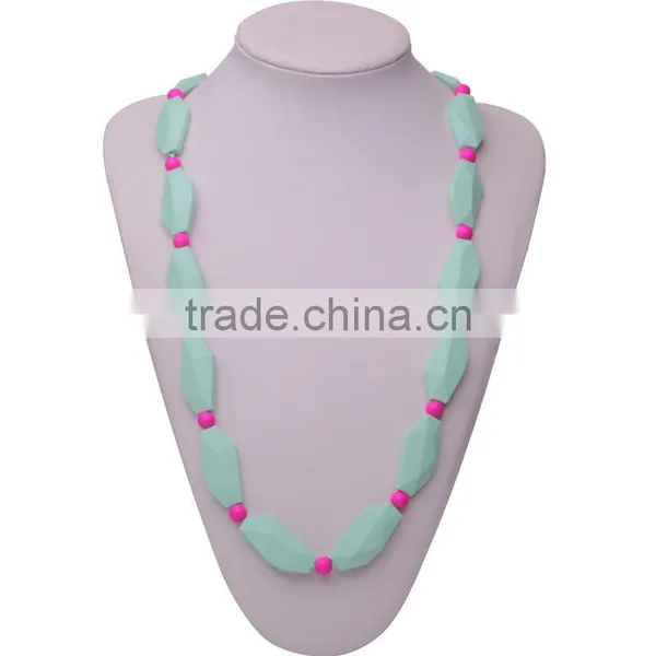 Kean BPA Free Saft Lovely Silicone Baby Beaded Necklace for Wholesale photo-2