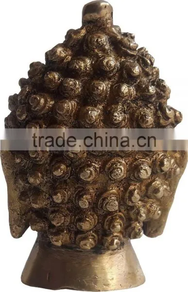 Brass Buddha Head Statue photo-2