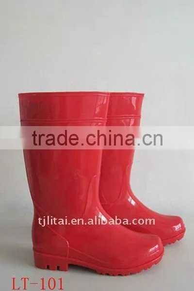 Europen Style Red Women Gum Boots photo-6