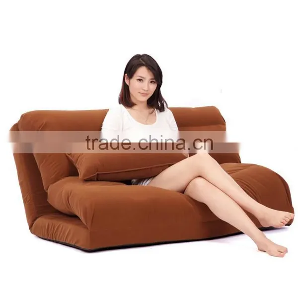 Relax Chair Floor Folding Sofa Cushion Five-positon Multiangle Couch in Blue Color photo-2