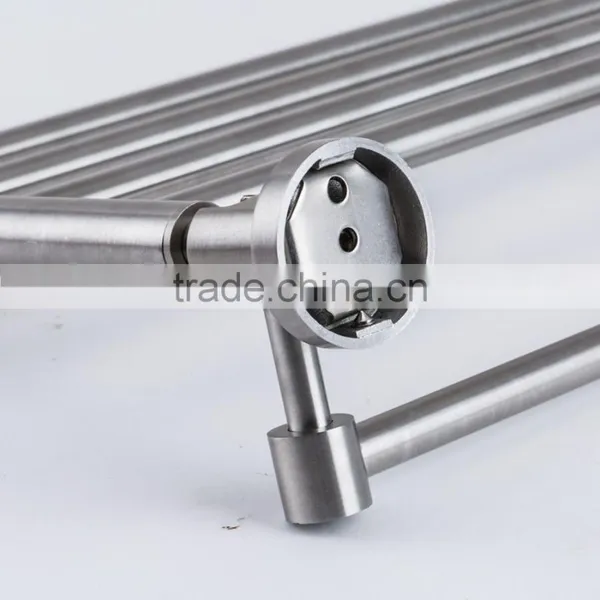 Wall Mounted Stainless Steel Towel Rack With 6 Hooks Brush photo-5