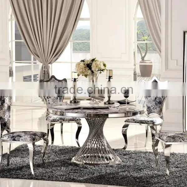 TH381 Durable Marble Top Round Dining Table photo-4