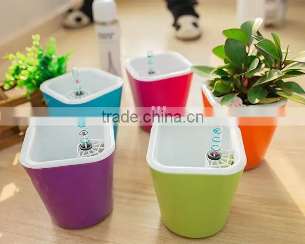 Self Watering Planter Flower Pot Home Office Garden Water Level Indicator photo-3