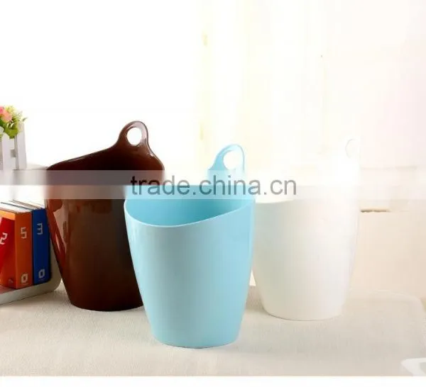 Pure Color Plastic Round Trash Can /ash-bin/plastic Waste Container for Home Use photo-5