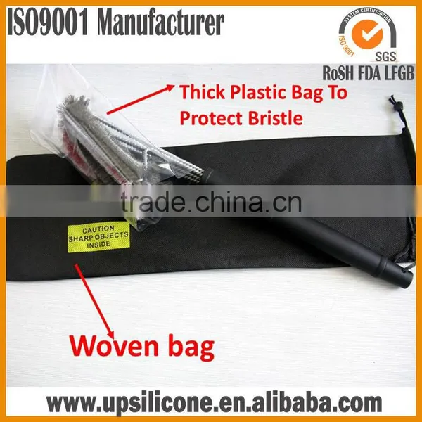 Triple Grill Brush ,BBQ Cleaning Tool Stainless Steel Plastic Handle Brush photo-4