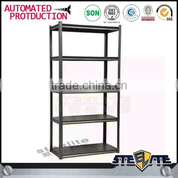 China Supply Metal Storage Rack Steel Display Rack 5 Layer Bananer Black Metal Rack photo-2