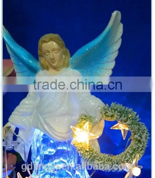 Newest Style Acrylic Led Light White Christmas Wreaths Angel With String Light photo-5