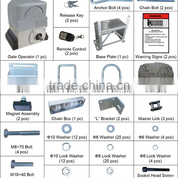 Electric Chain Sliding Gate Opener With Chain Box photo-6