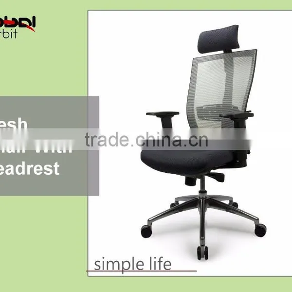 Adjustable Hight Mobile Ergonomic Reclining Mesh Office Chair With Headrest photo-4