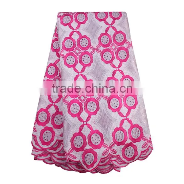 Bestway Peach Lace Fabric African 2017 Swiss Voile Lace For Wedding Dress photo-2