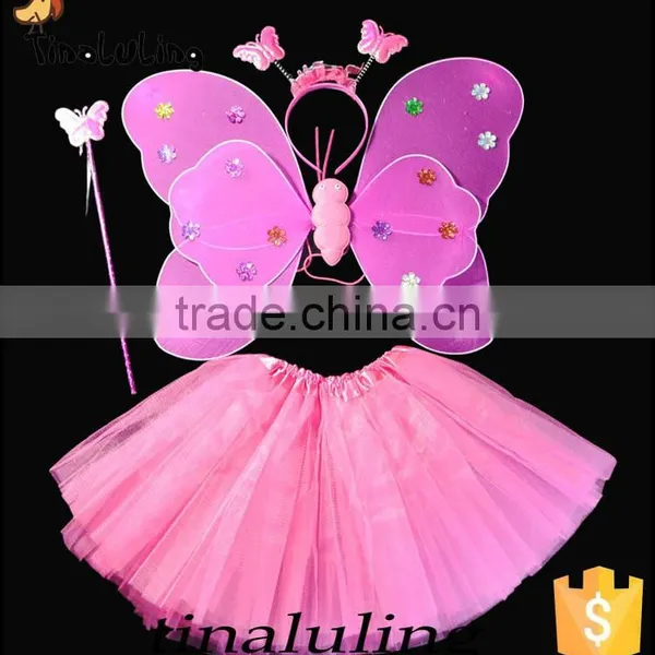 Multicolor Kids Halloween Butterfly Fairy Wings Magic Wings Accessory photo-5