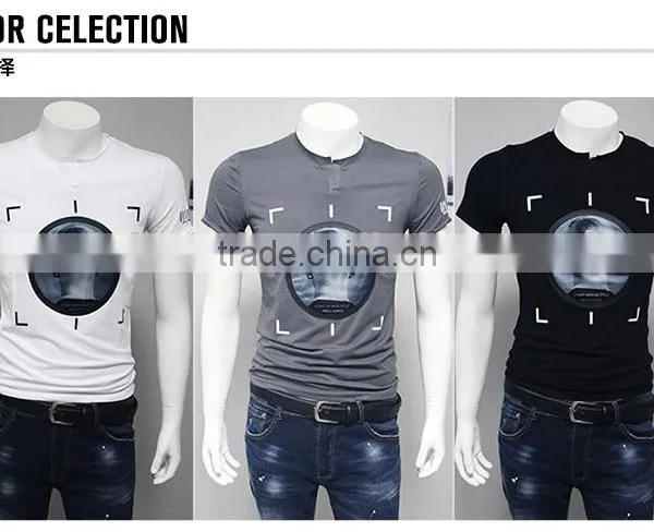 China Factory Good Quality Fashion Printed Short Sleeve Men t Shirt photo-2