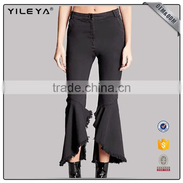 Ruffles Fashion Stain Pants for Lady photo-3