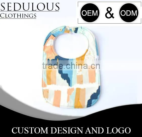 Square Pattern Baby Bib With 100% Organic Cotton and Pigment Print photo-6