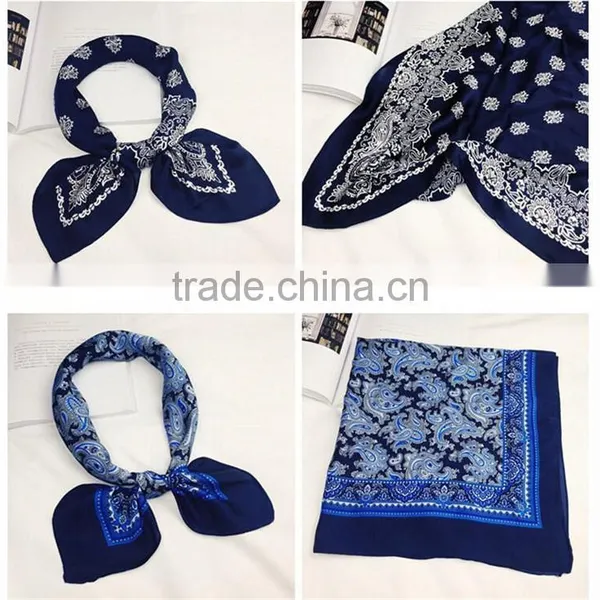 Wholesale Fashion Customized Printing Square Silk Scarf photo-5