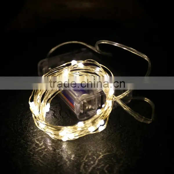 10M 100 LEDS Warm White LEDs Copper Wire 3AA Battery Powered LED String Lights photo-2