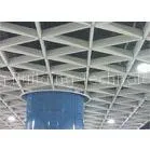 Suspended Decorative Metal Grid Ceiling Aluminum Triangle For Stadiums / Subway