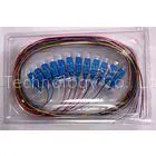 12 Core SC / UPC Fiber Optic Pigtails Patch Cord , OFNR / OFNR / PVC Type