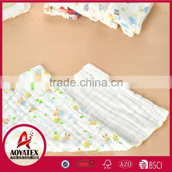 100% Cotton Double Layers Hot Sale Custom Print Muslin Baby Blanket photo-2