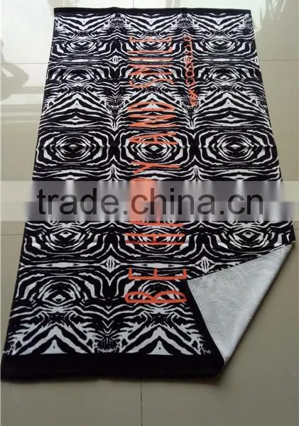 Zebra-stripe Pattern Custom Reactive Print Beach Towel With Your Logo photo-3