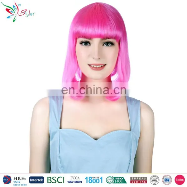 Wholesale Fashion Synthetic Hair Women Short Blue Bob Wig photo-2