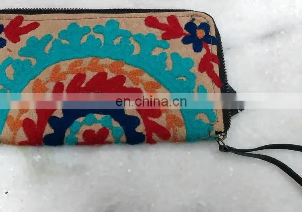 Banjara Clutch Bags For Ladies Jaipur Fine Sujani Embroidery Color Full Worked,Handcrafted Designer Wholesale Gujarati Bags photo-3