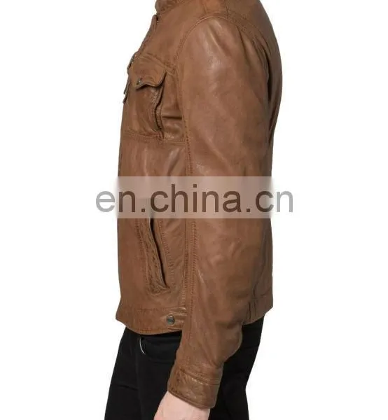 Soft Smooth Lamb Skin Leather Jackets photo-3