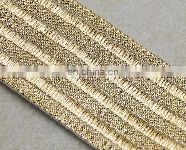 Hot Sale Lurex Elastic Tape Elastic Band With Gold Thread for Clothes photo-5