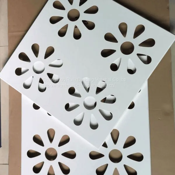 Aluminium Powder Coated Perforated Metal Ceiling Panel 600 X 600 X 0.6mm photo-5