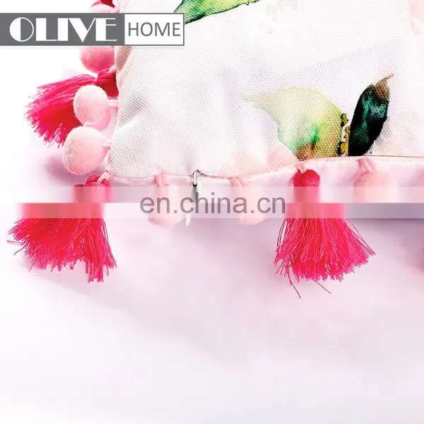 Custom Design Flower Paint Printed Furniture Cushions Decorative Pillow Outdoor photo-3