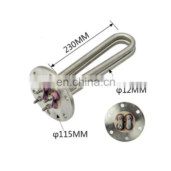 Incoloy 800 Immersion Boiler Water Electric Flange Tubular Heating Element photo-4