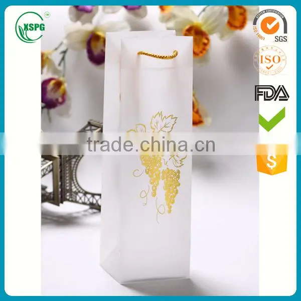 Eco-friendly Plastic Pvc Flat Bottom Decorative Wine Bag photo-5
