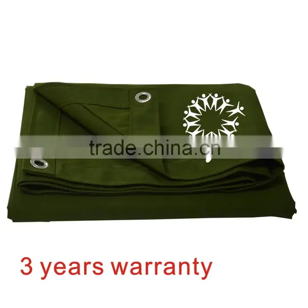 Olive Green Polyester Cotton Heavy Duty Waterproof Canvas Tarps photo-5