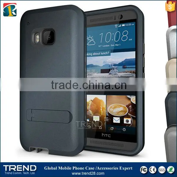 China Supplier for HTC M9 Kickstand Hard Combo Case photo-4