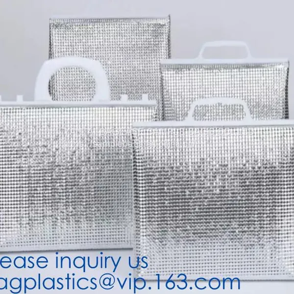 Insulated Thermal Non Woven Aluminum Foil Cooler Bag For Frozen Food,Reusable Insulated Aluminum Foil Thermal Lunch Cool photo-5