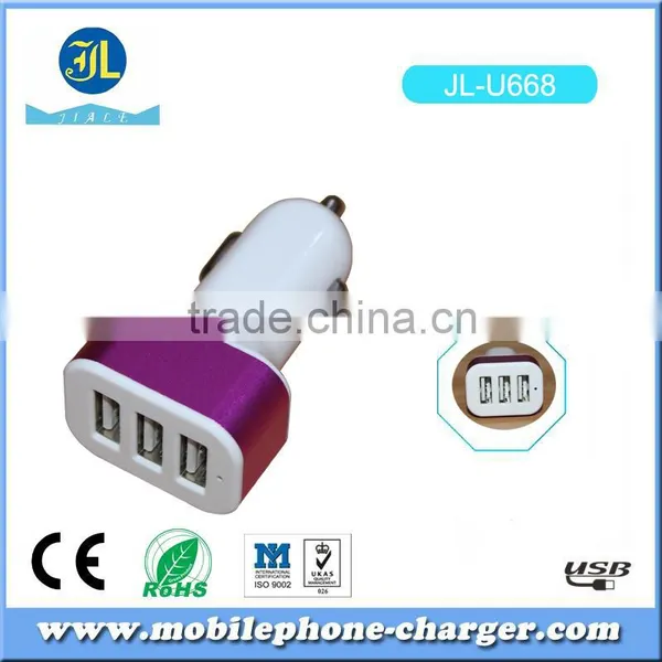 2016 Factory OEM ODM 12v Usb Charger Car Triple Usb Charger photo-6