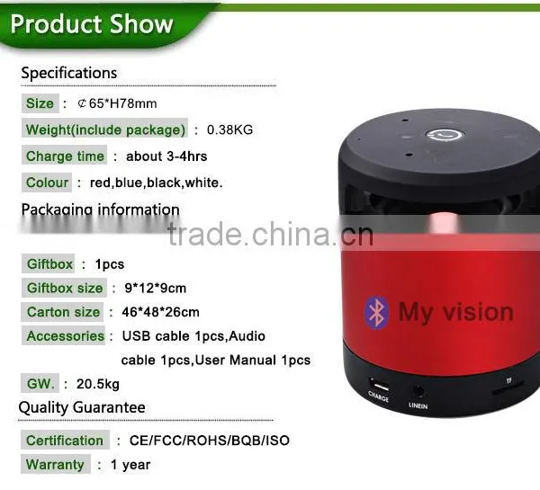 N10 Patent High Quality my Vision Portable Mini Bluetooth Speaker Led photo-5