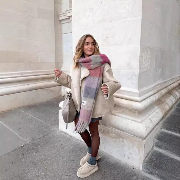 New Autumn and Winter Fashion Women's Casual Versatile Double-sided Loose Jacket Jacket photo-4