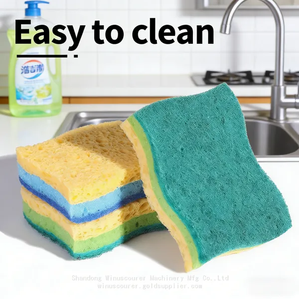 Scratch-Resistant Cellulose Sponge Perfect for Non-Stick Cookware