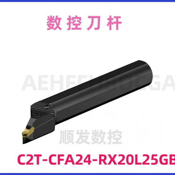 Insertos de carburo Sandvik C2T-CFA24-RX20L25GB con ángulo de avance de 25°