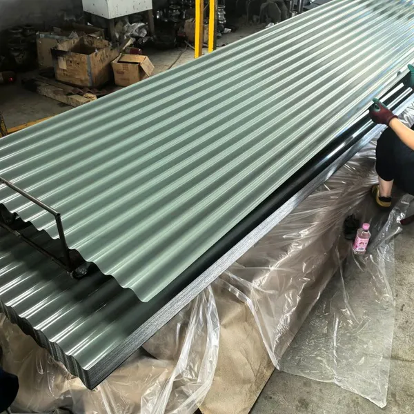 PPGI Corrugated Roofing Sheet Color Coated Corrugated Steel Sheet Galvanized Metal Roof Panel For Warehouse Workshop photo-2