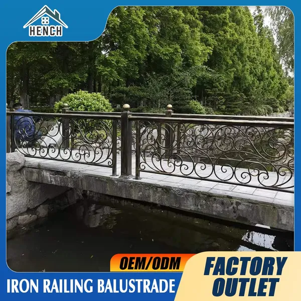 Home Villa Wrought Iron Railing Balcony Balustrades Stair Fence For Sale photo-4