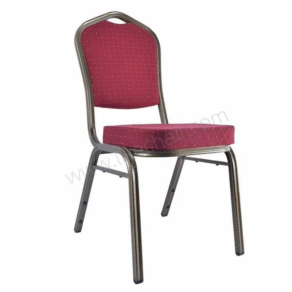 China Factory Cheap Fabric Upholstered Seat and Metal Frame Hotel Banquet Chair Banquet Chair for Sale photo-2