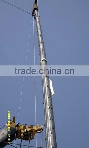 yield and tensile strength test of steel pole