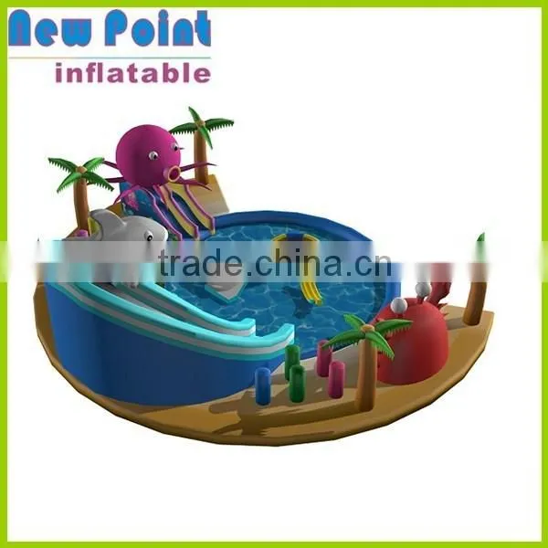 New Point PVC Shark Theme Inflatable Water Park photo-4