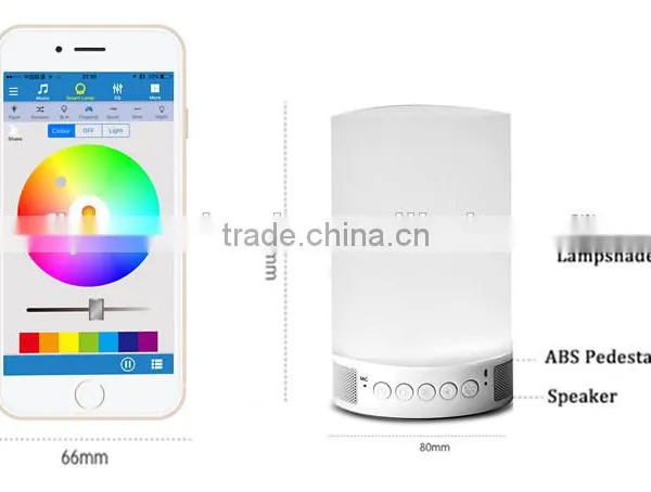 Portable Outdoor FM Radio TF Card Bluetooth Smart Led Lamp Speaker photo-3