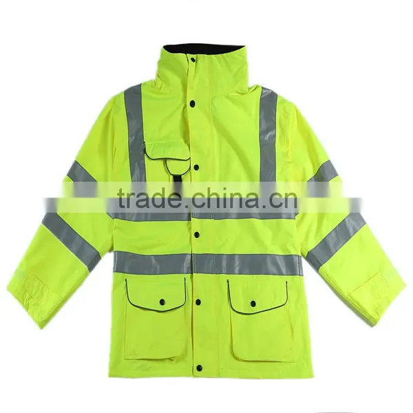 High Reflective Safety Nylon Police Raincoat