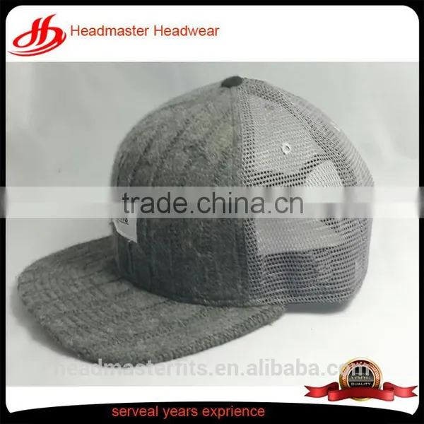 Different Types of Caps Custom Crocheted Mesh Trucker Hat Snapback Hats