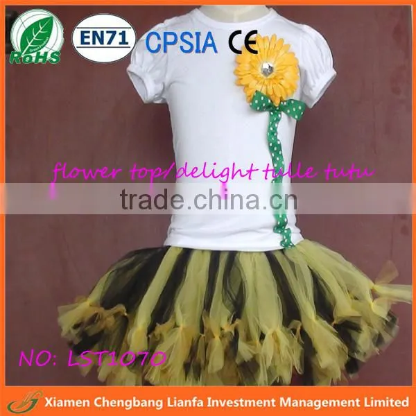 New Fashion Baby Girl Outfit,birthday Elsa Tutu Set Flower Pattern Girl 2pcs Outfits photo-6